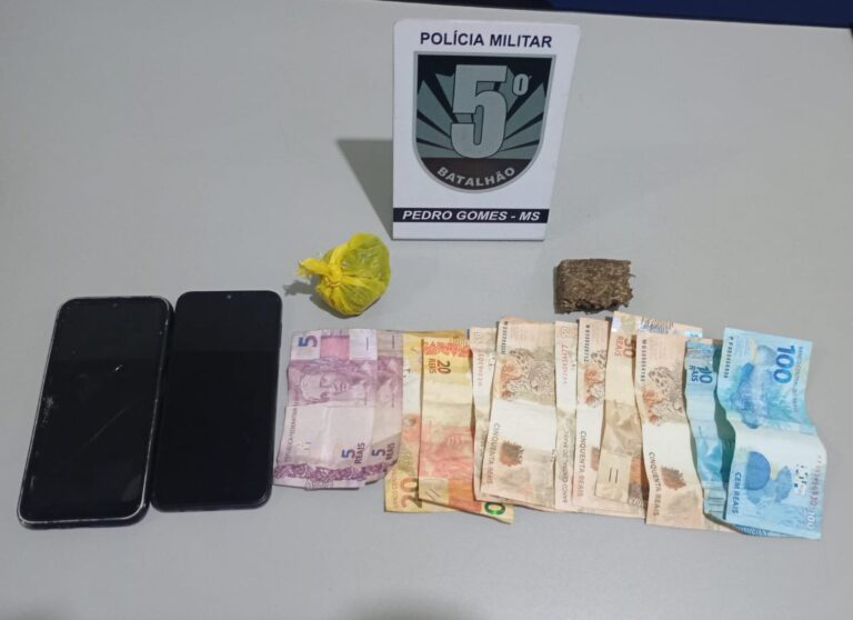 Polícia Militar prende jovem por tráfico de drogas em Pedro Gomes