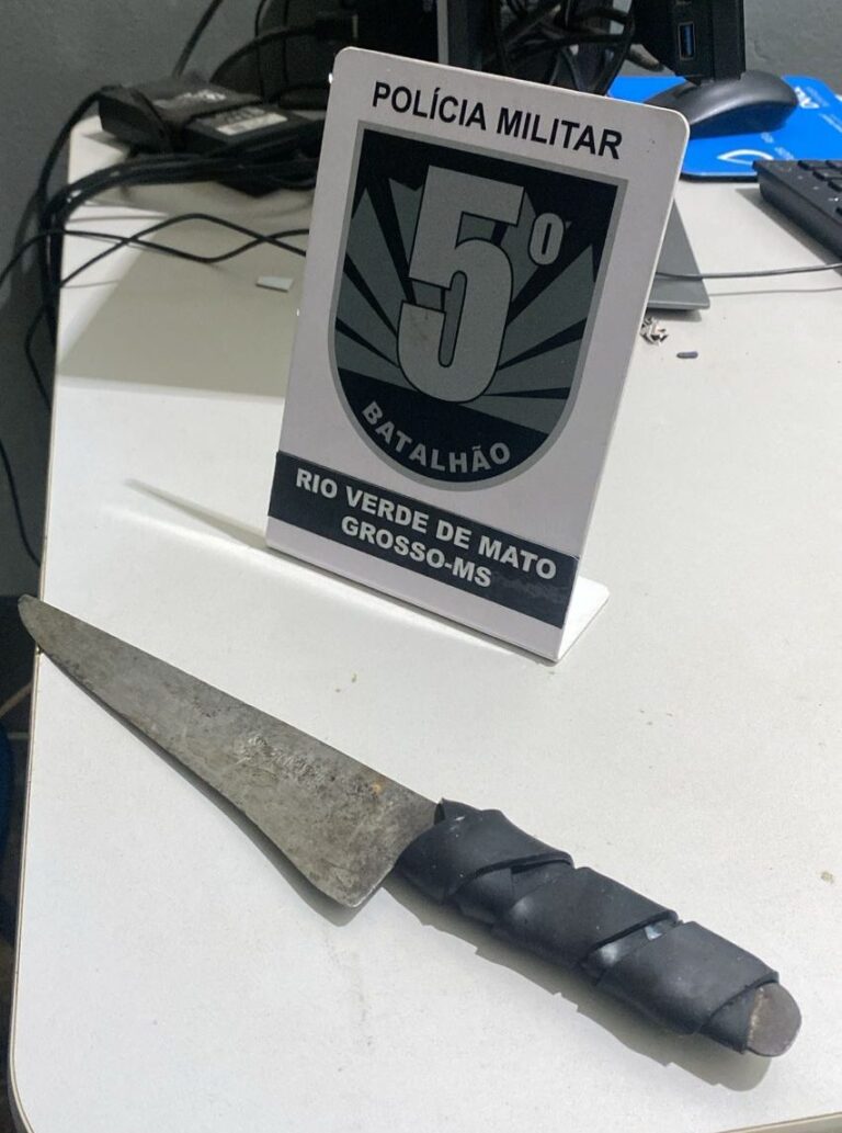 Polícia Militar prende homem por ameaçar a própria irmã com faca em Rio Verde