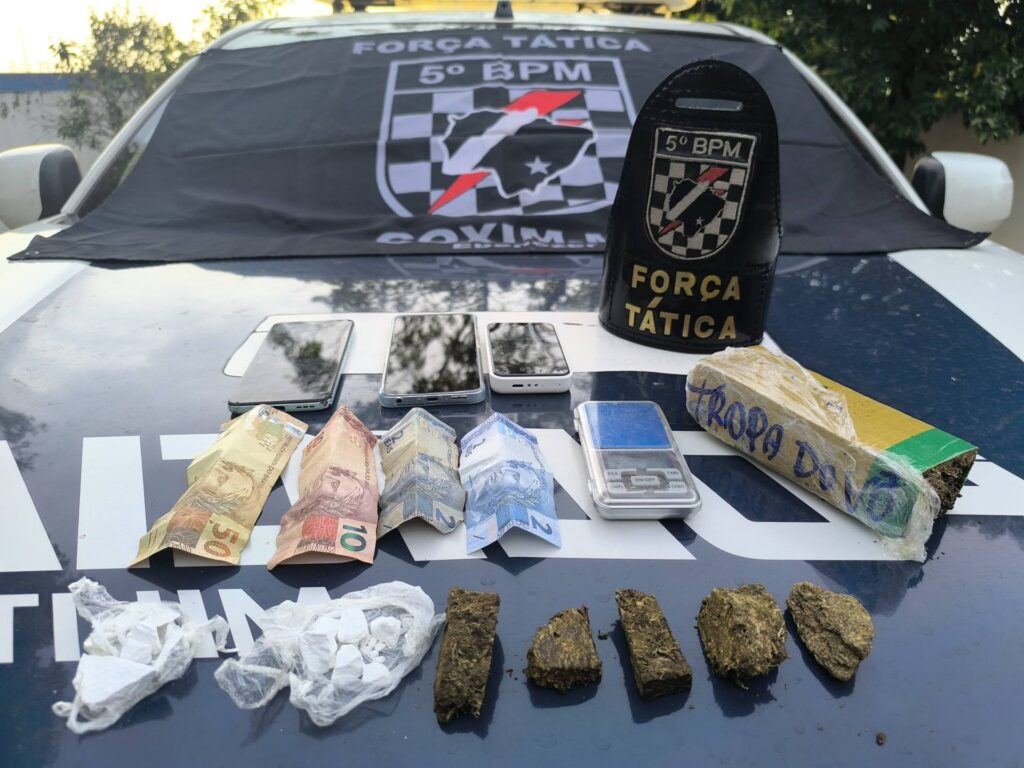 Polícia Militar prende homem por tráfico de drogas em fecha “boca de fumo” em Coxim