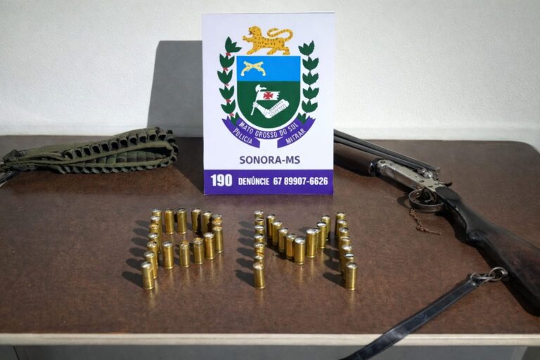 Polícia Militar apreende espingarda na zona rural de Sonora