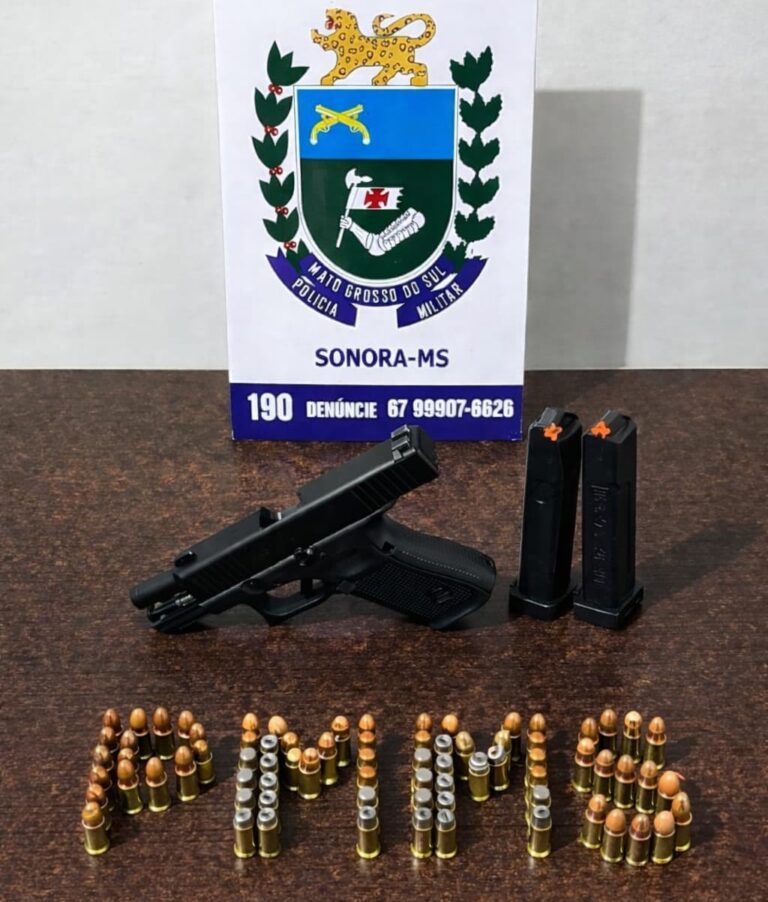 Polícia Militar prende homem com pistola furtada e cumpre mandado de prisão em Sonora